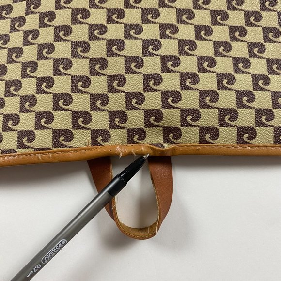 Vintage Pierre Cardin Monogram Garment Bag Tote Luggage Travel - Picture 9 of 12